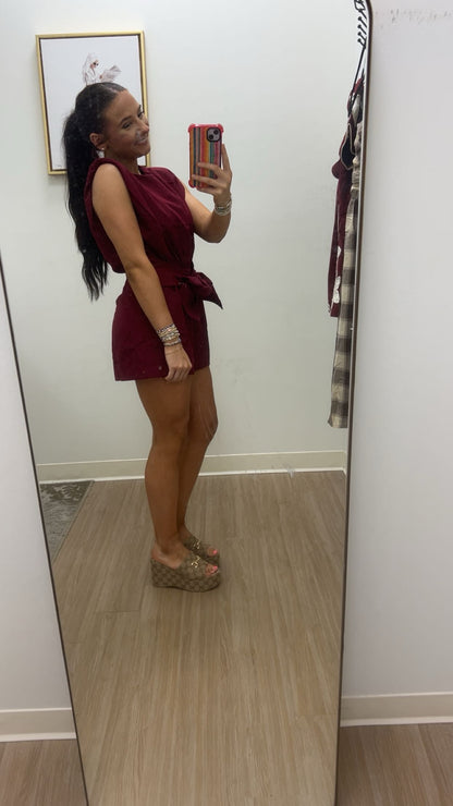 Maroon Romper