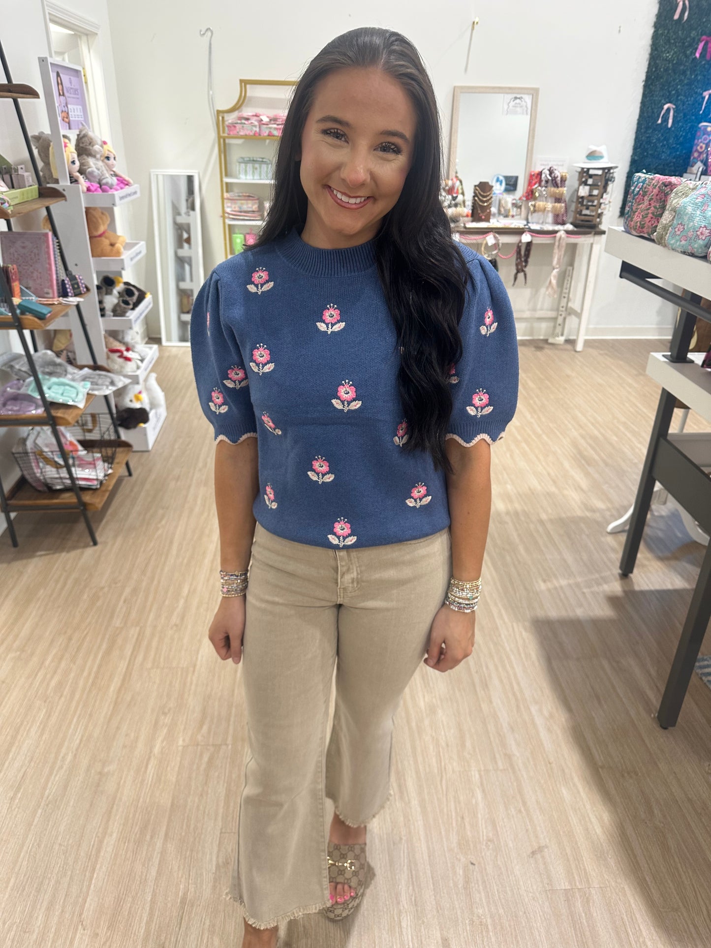 Floral Sweater Top