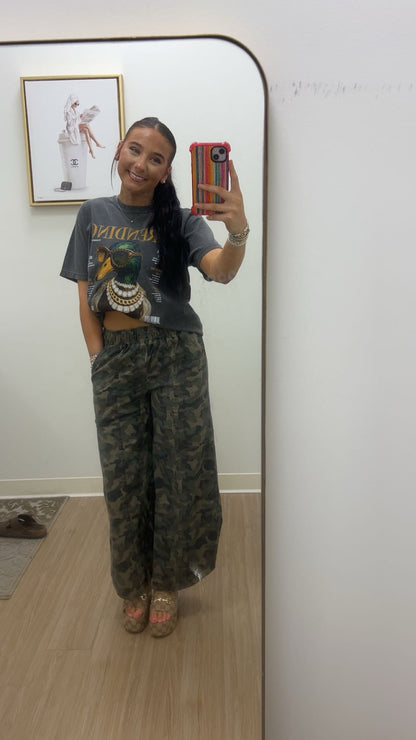 Tulip Washed Camo Relaxed Pants