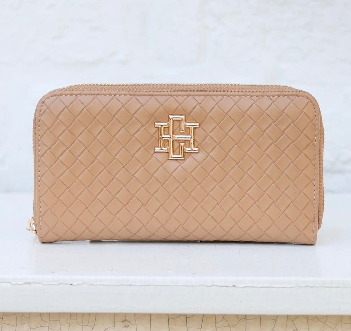 Penelope Wallet Woven Tan