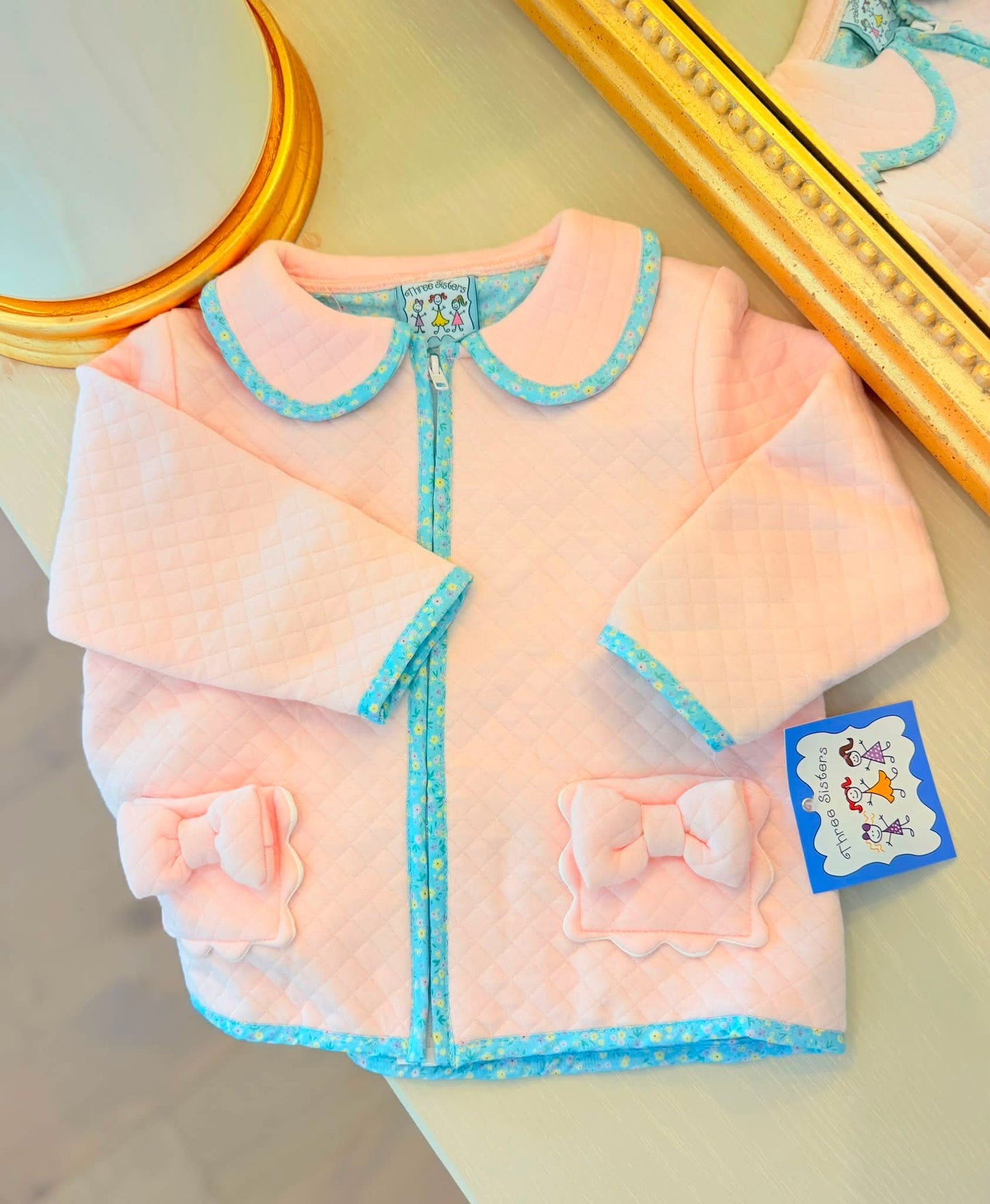Lydia Girls Pink Floral Jacket