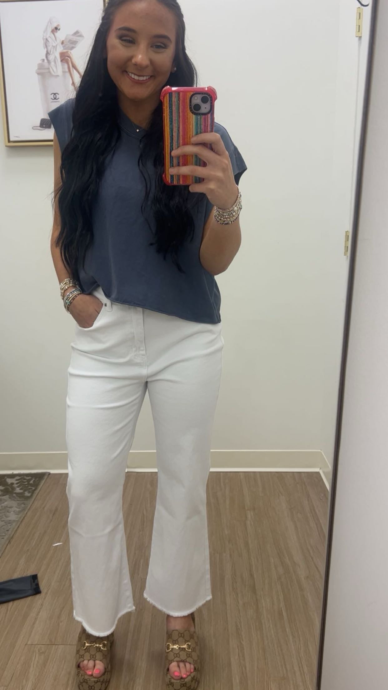 White Straight Leg Jeans