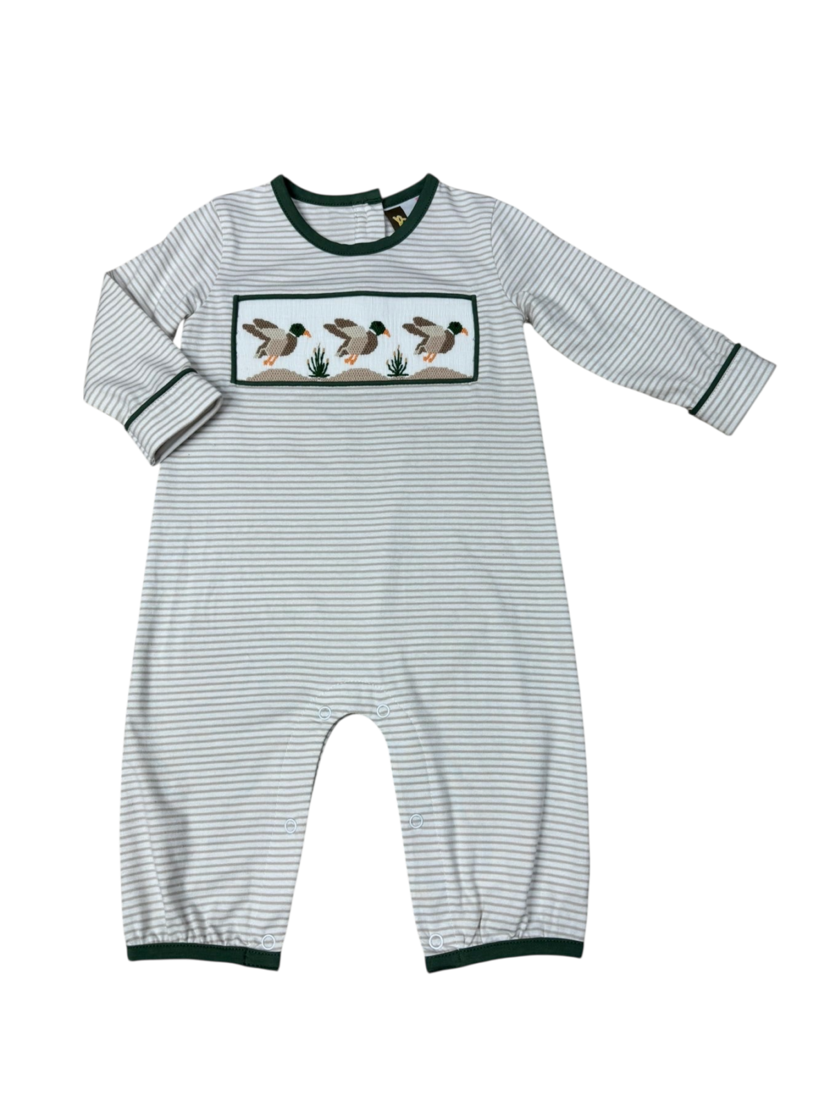 Mallard Duck Smocked Boy Romper