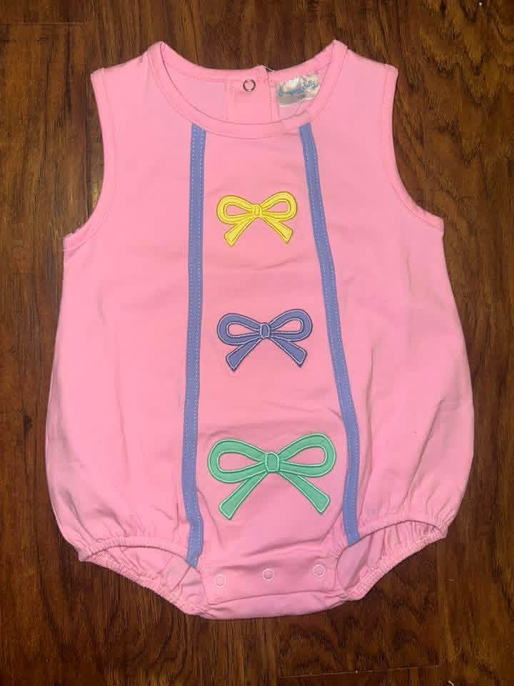 Trio Pink Bow Girl Bubble