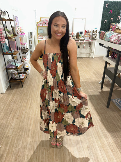Teal Fall Meadow Maxi
