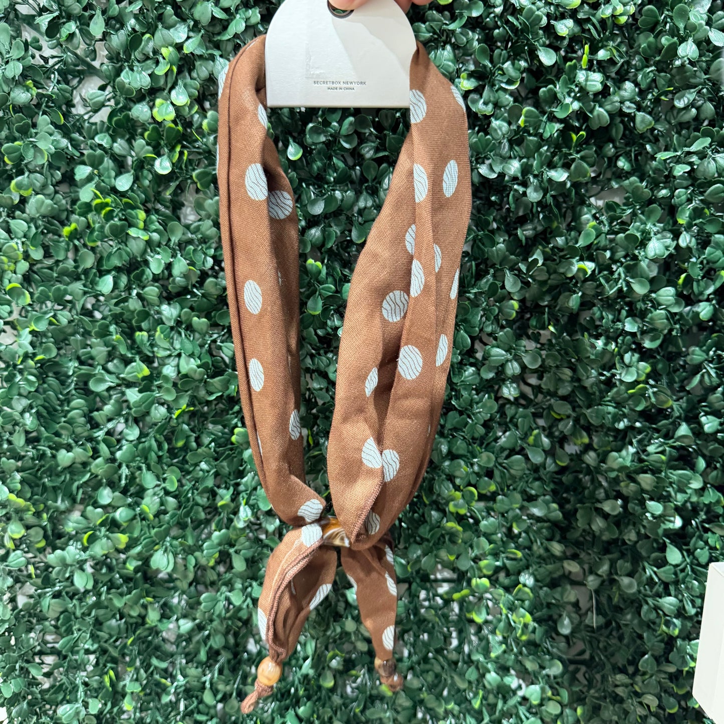 Scarf Necklace | Brown & Blue