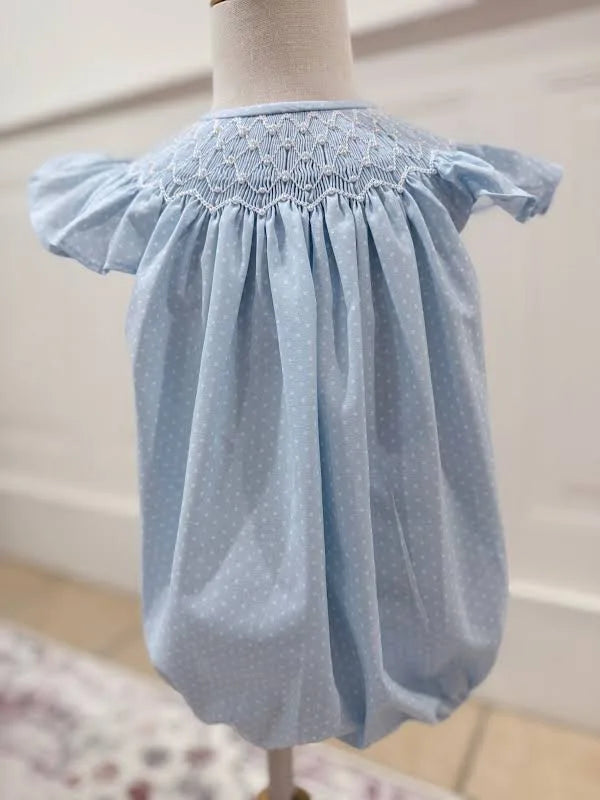Pearl Smock Bubble| Blue