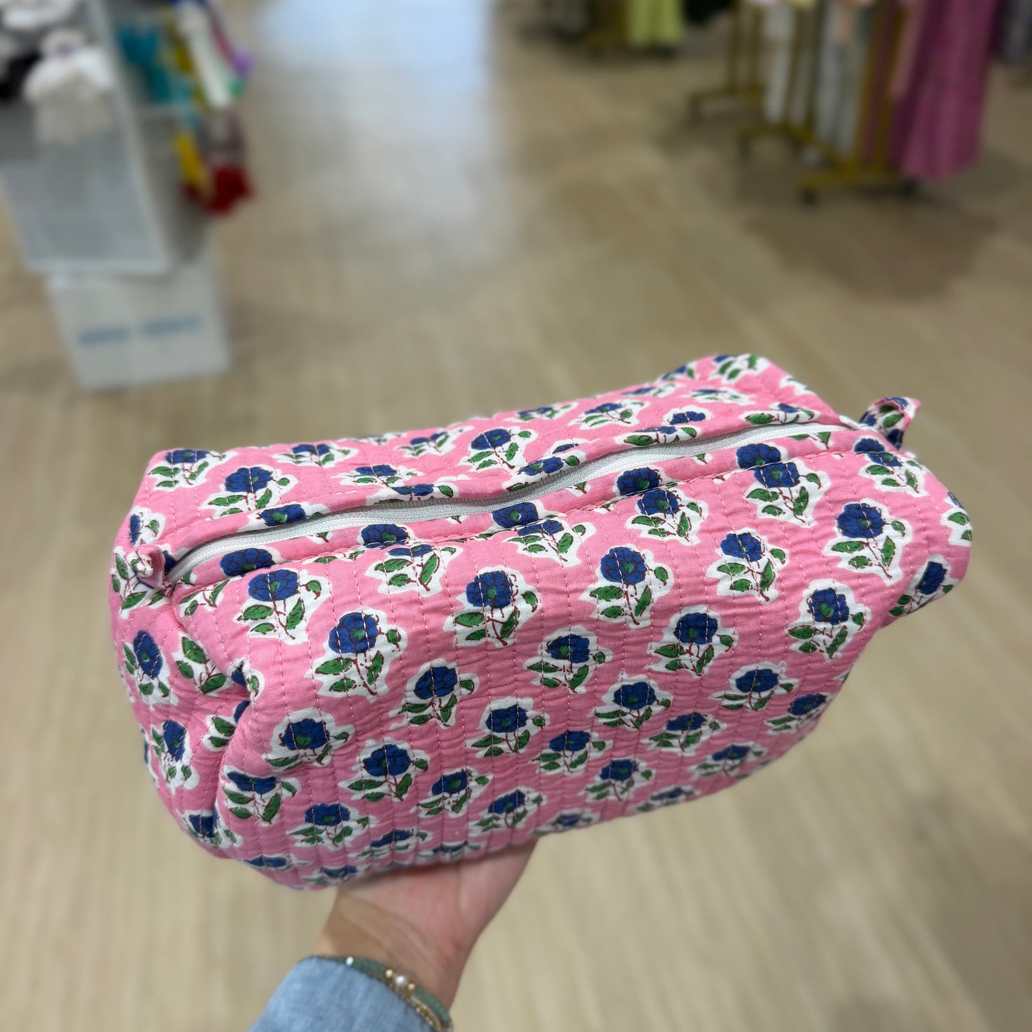 3 Piece Pink Zipper Pouch