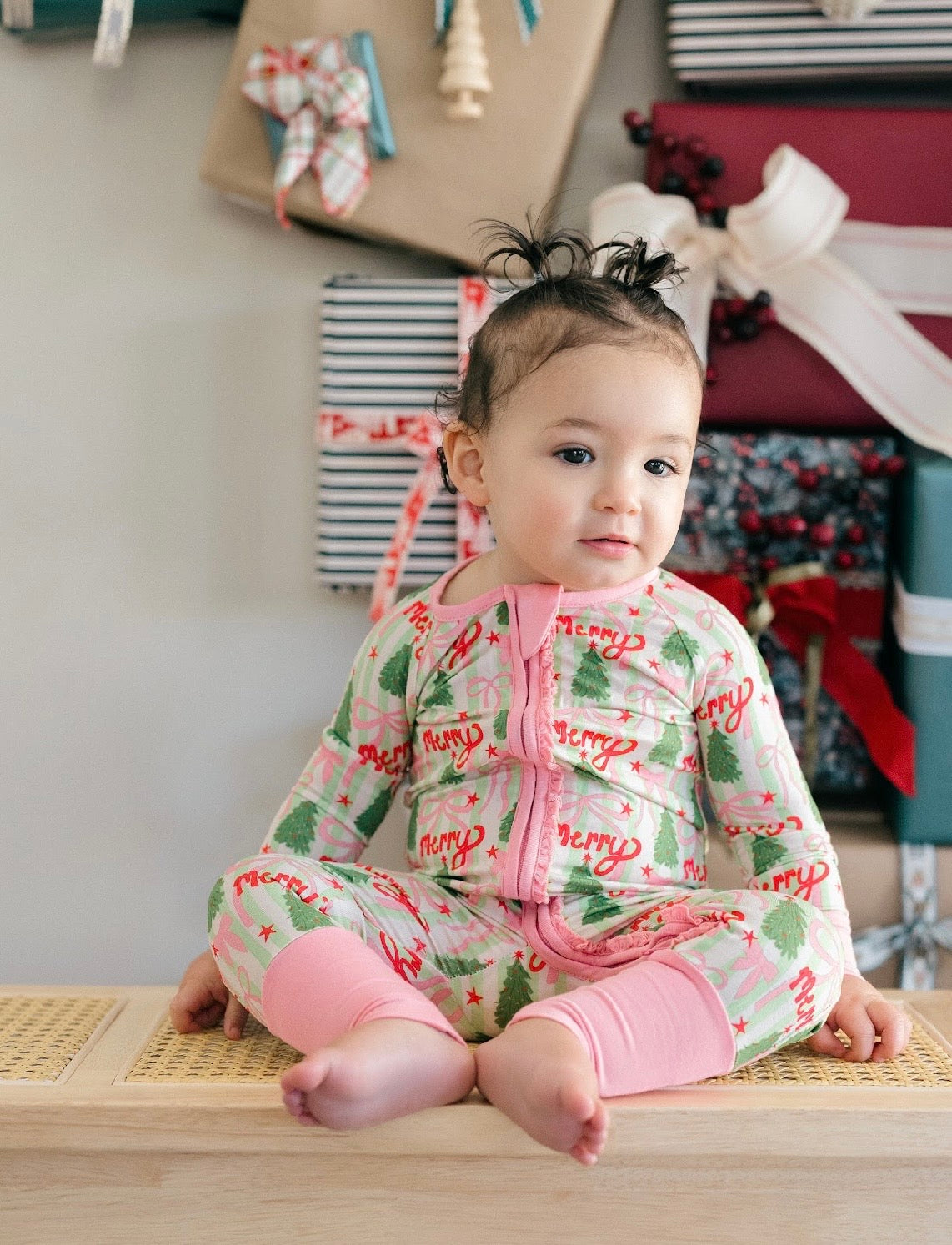 Merry & Bright Ruffle Zippie
