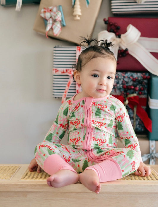Merry & Bright Ruffle Zippie