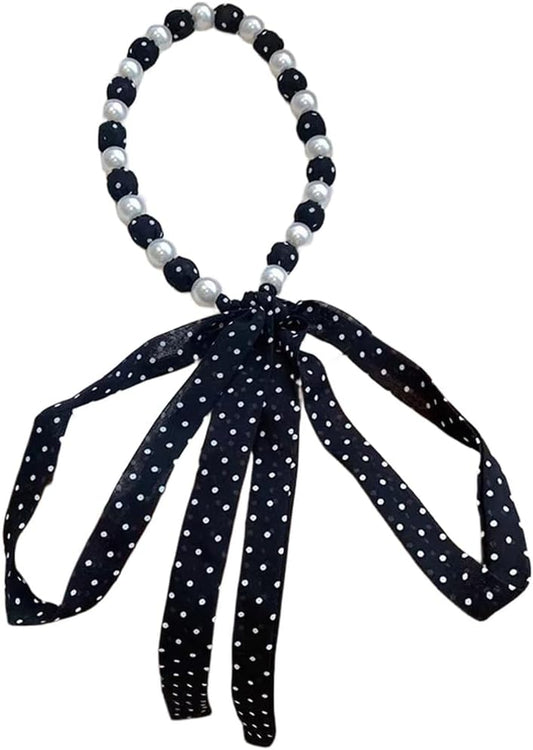 Black & White Polka Dot Necklace