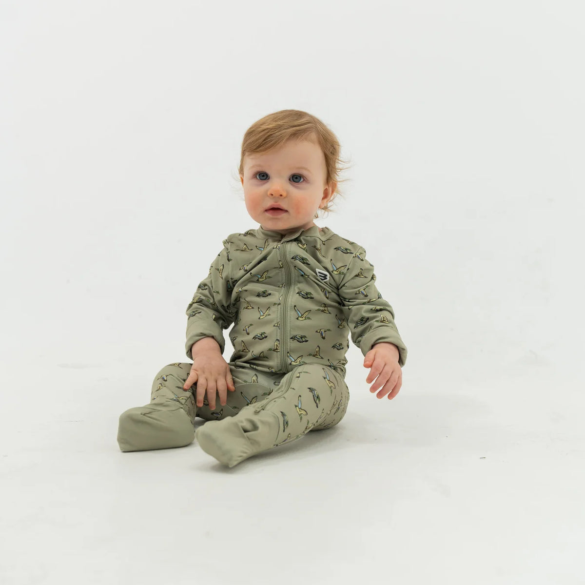 Burlebo Baby Zip Up-Flying Ducks