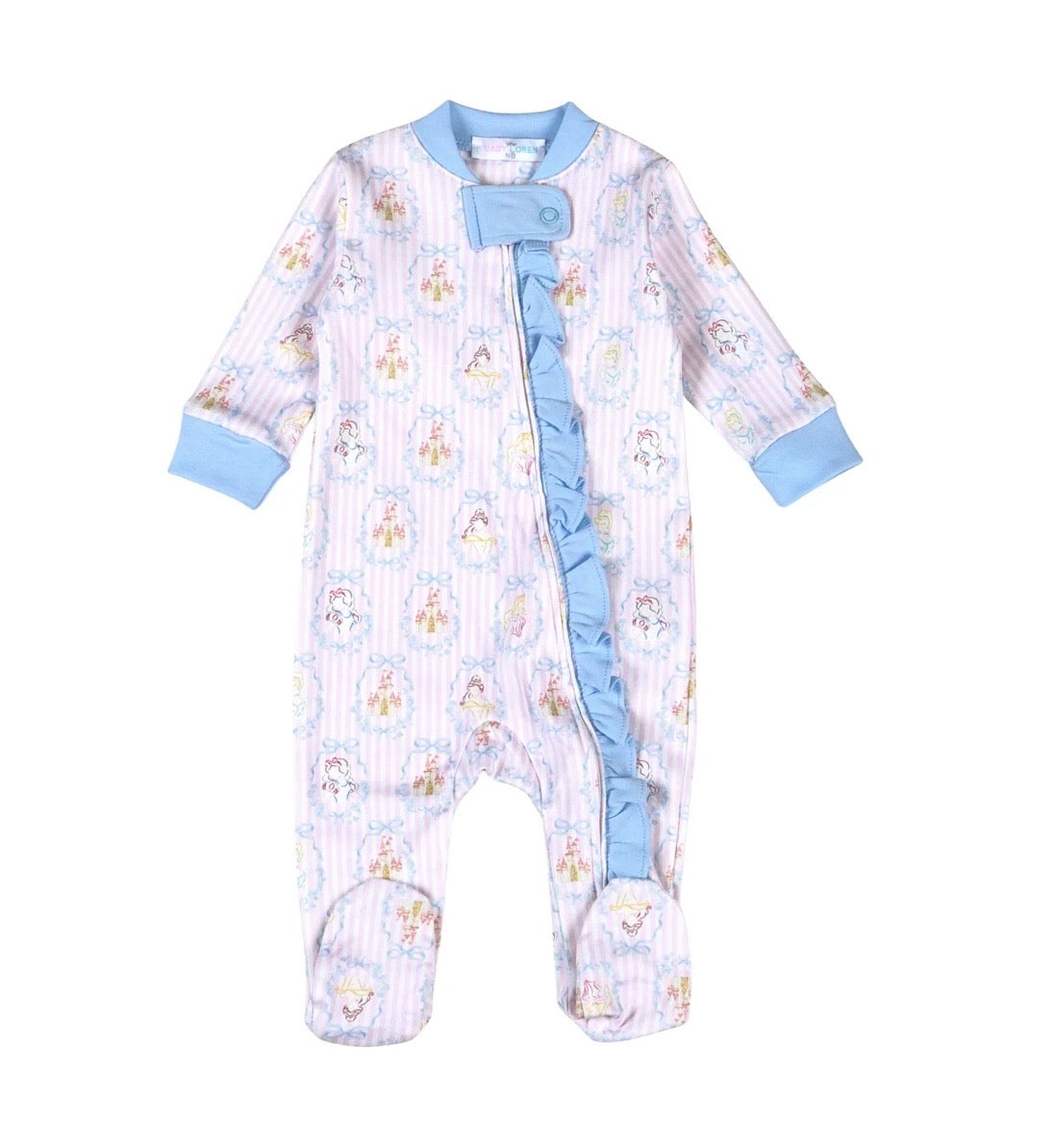 Royal & Charm Pima Zipper Footie