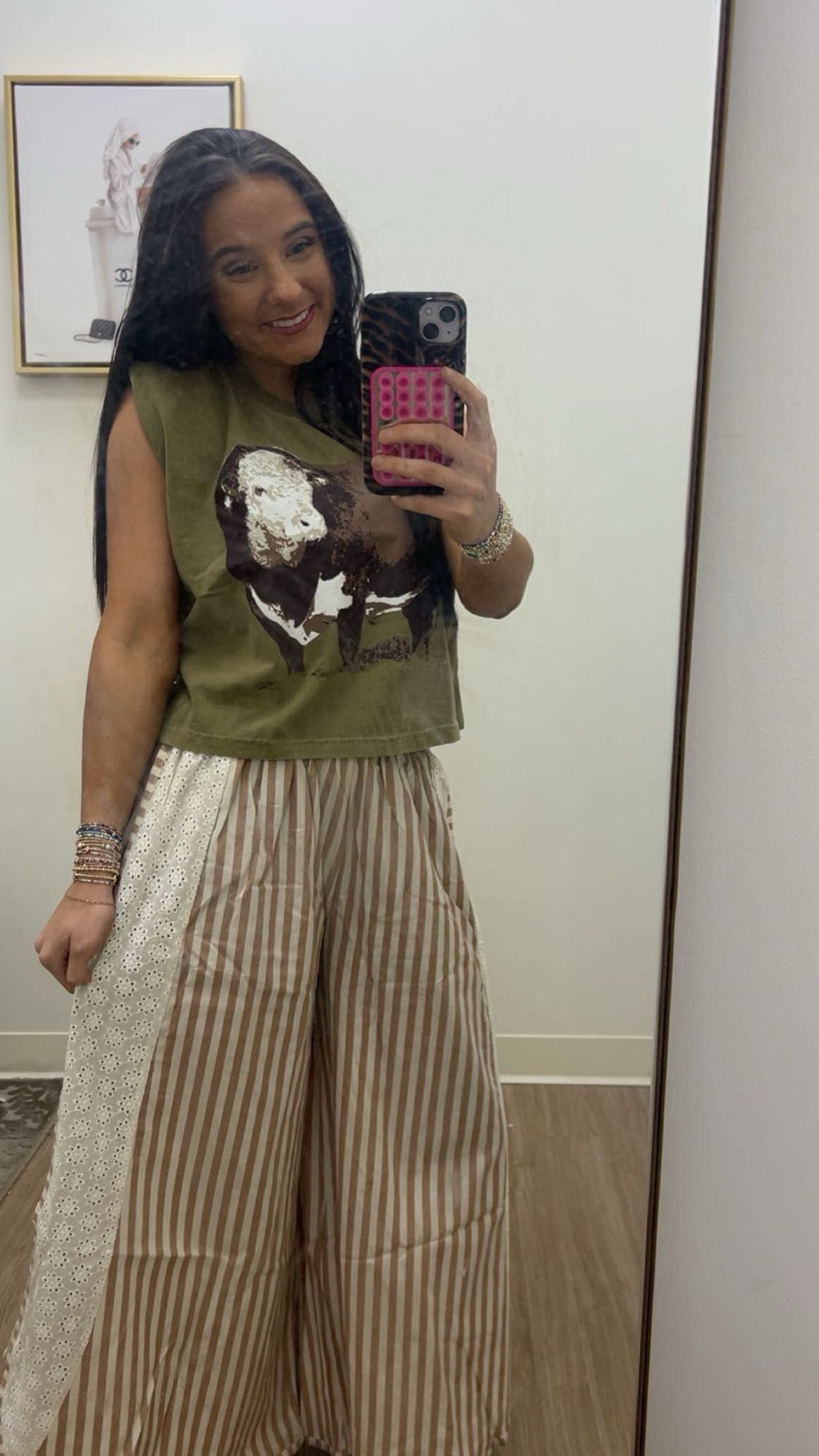 Latte Tulip & Lace Pants