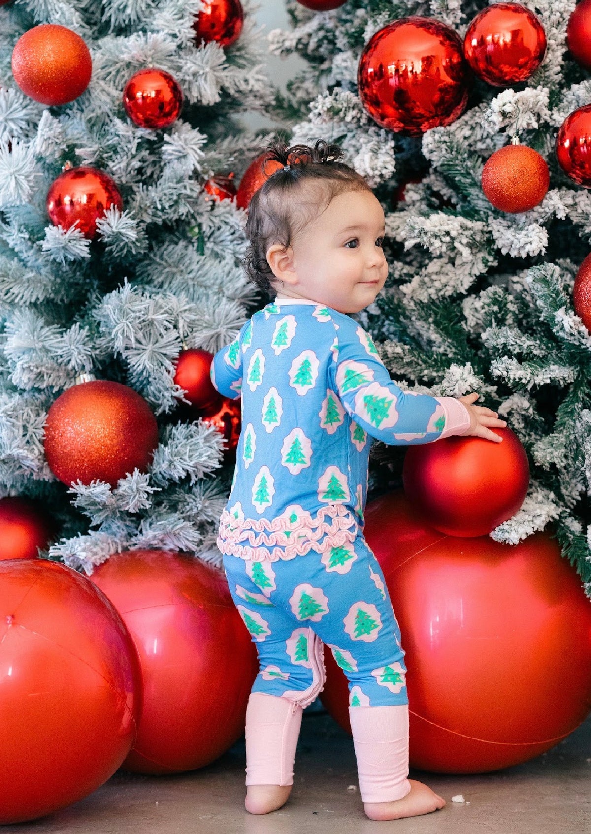 Christmas Tree Ruffle Zippie