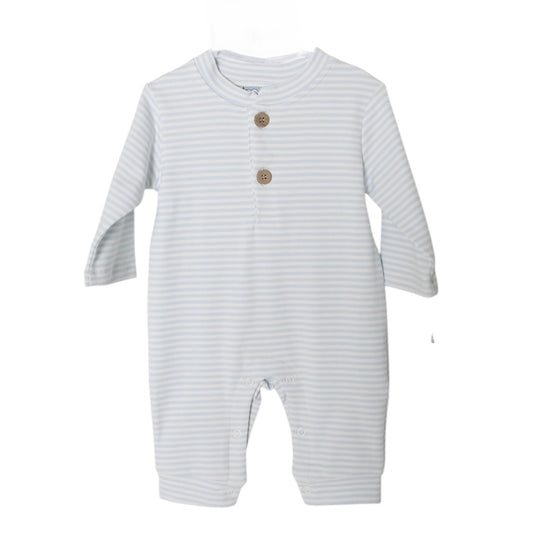 Karter Romper-Blue Stripe