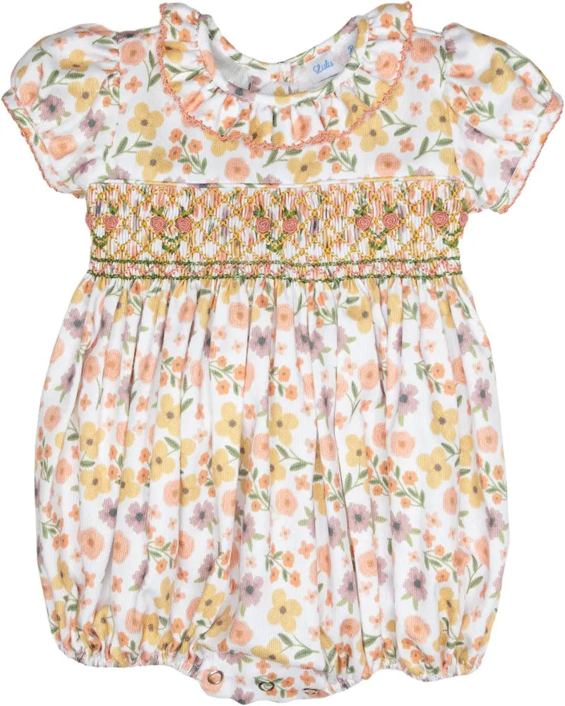 Lulu Bebe Rosie Floral Smock Bubble