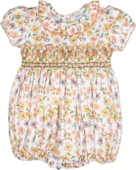 Lulu Bebe Rosie Floral Smock Bubble
