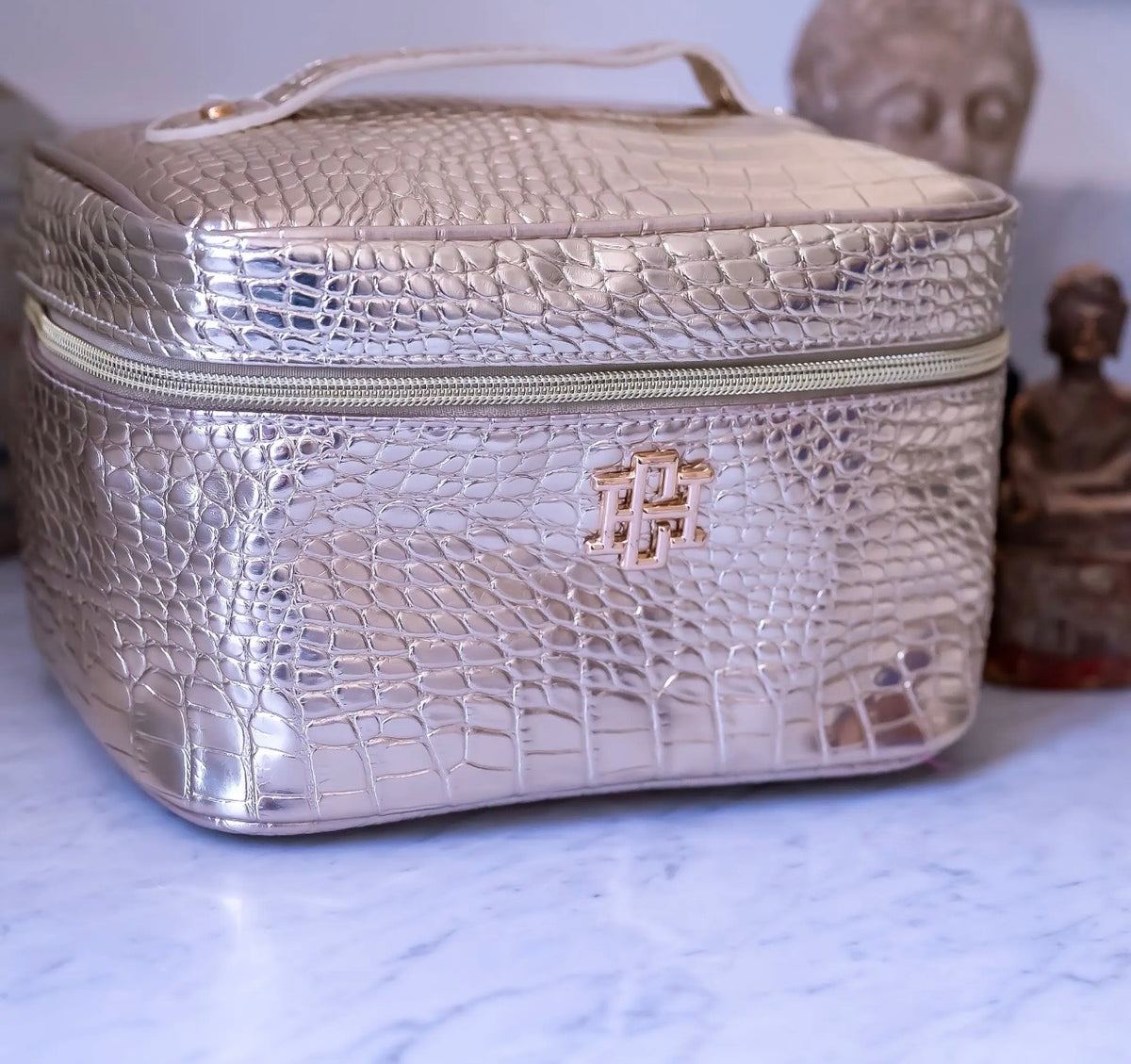 Hampton Train Case-Gold