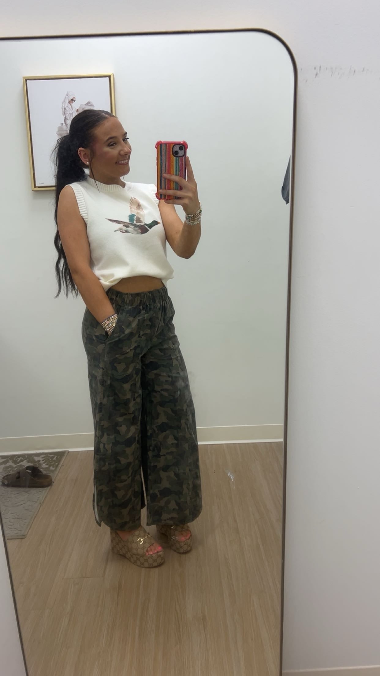 Tulip Washed Camo Relaxed Pants