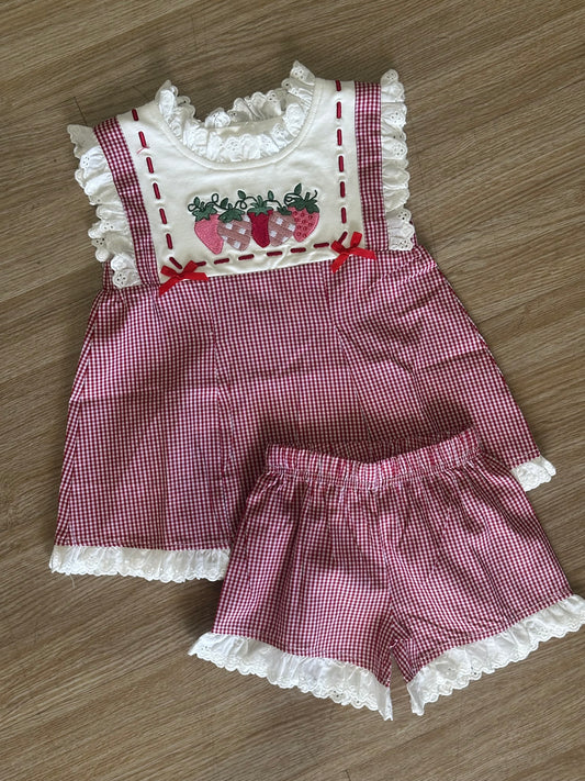 Strawberry Girl Short Set