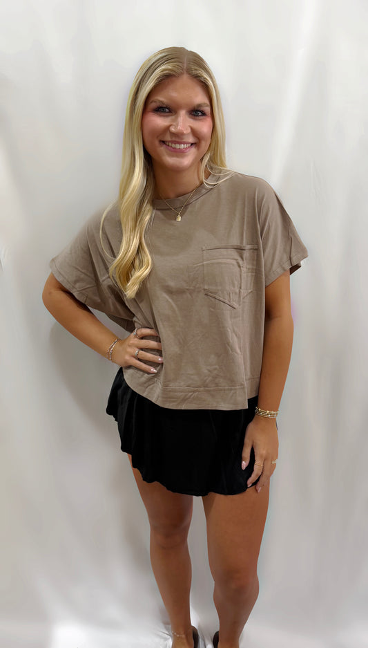 Cocoa Boxy Tee