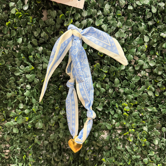 Scarf Charm Necklace | Powder Blue