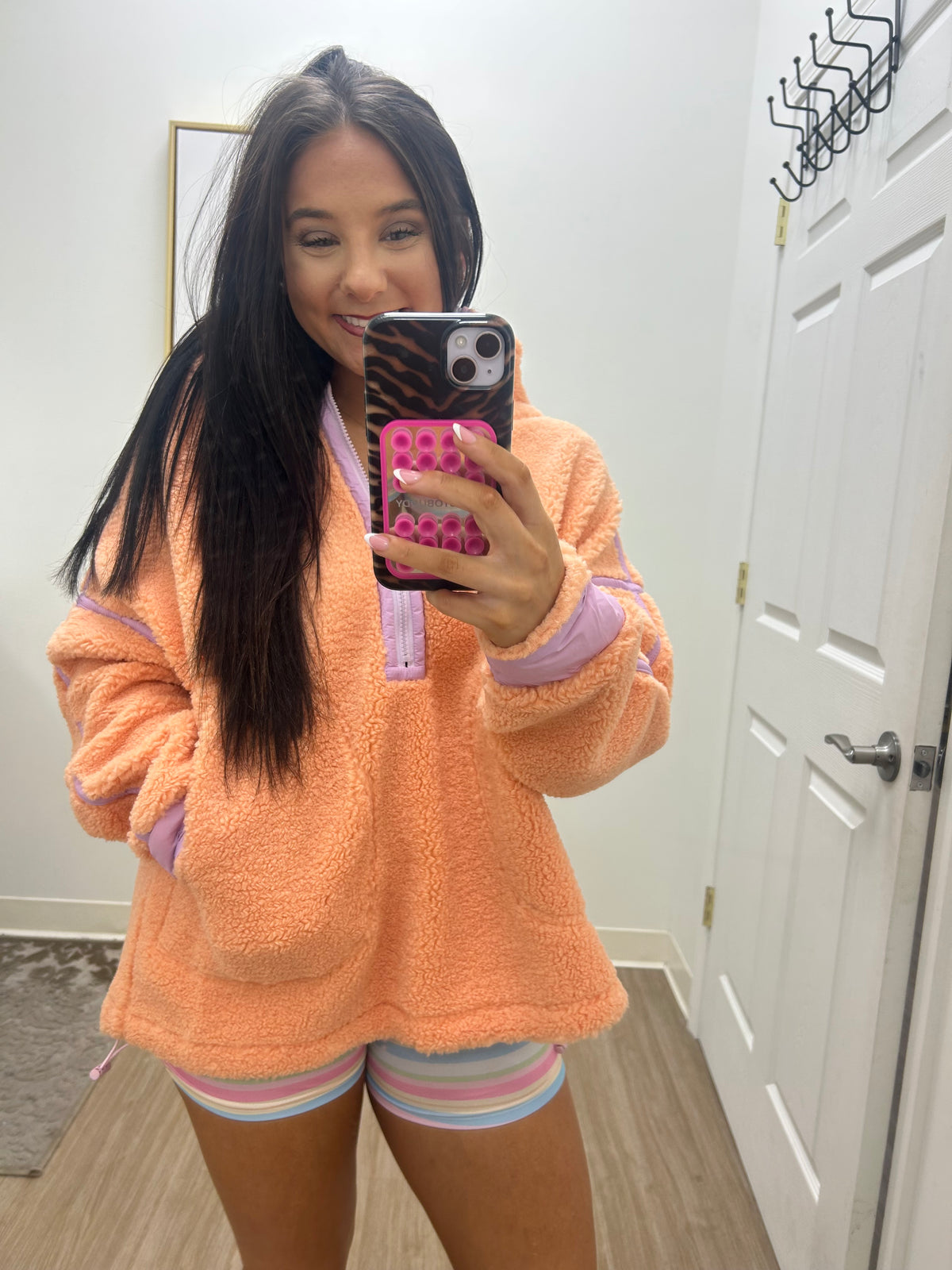 Get Cozy Pullover-Peach