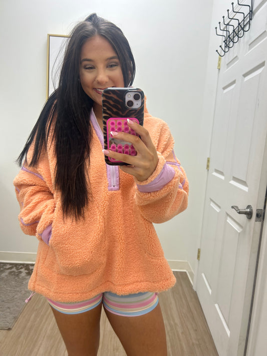 Get Cozy Pullover-Peach