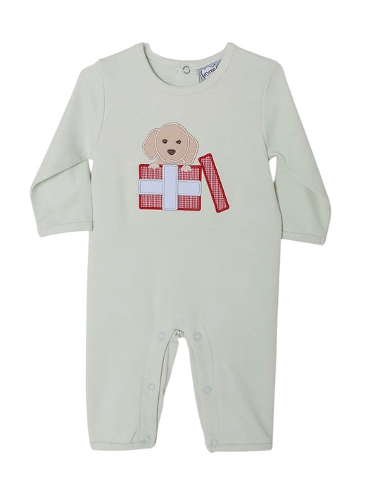 Christmas Puppy Boy Romper