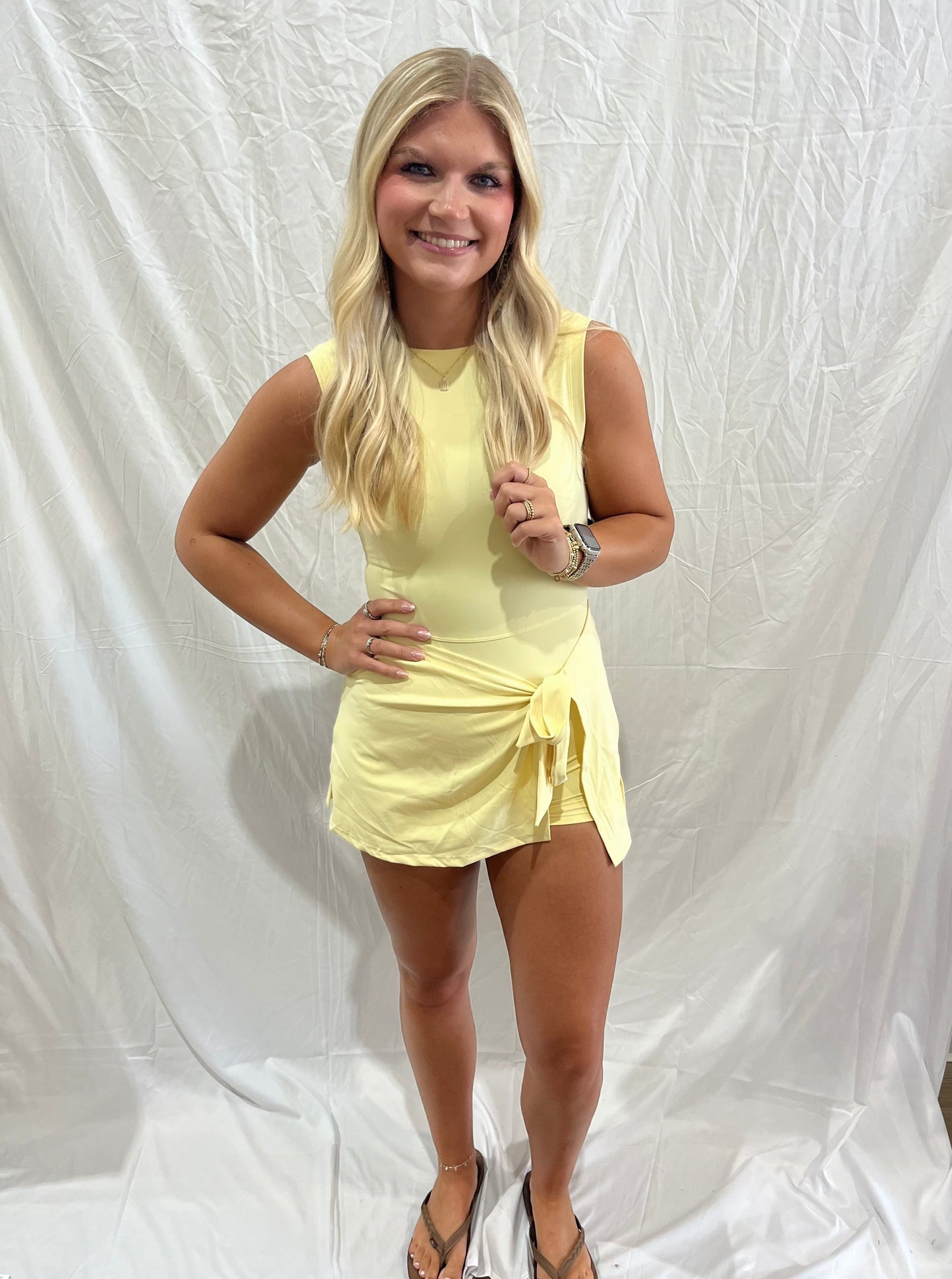 Butter Athletic Tie Front Wrap Dress