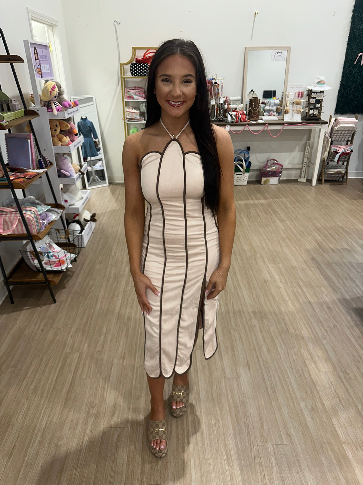 Got you On My Mind Halter Dress