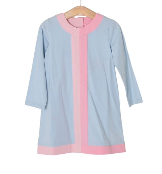 Kayla Dress Blue & Pink