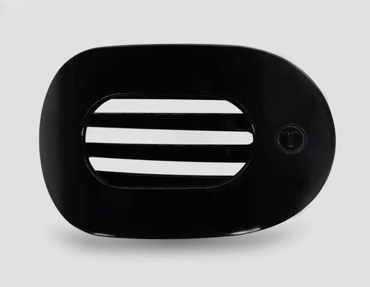 Medium Black Round Flat Hair Clip