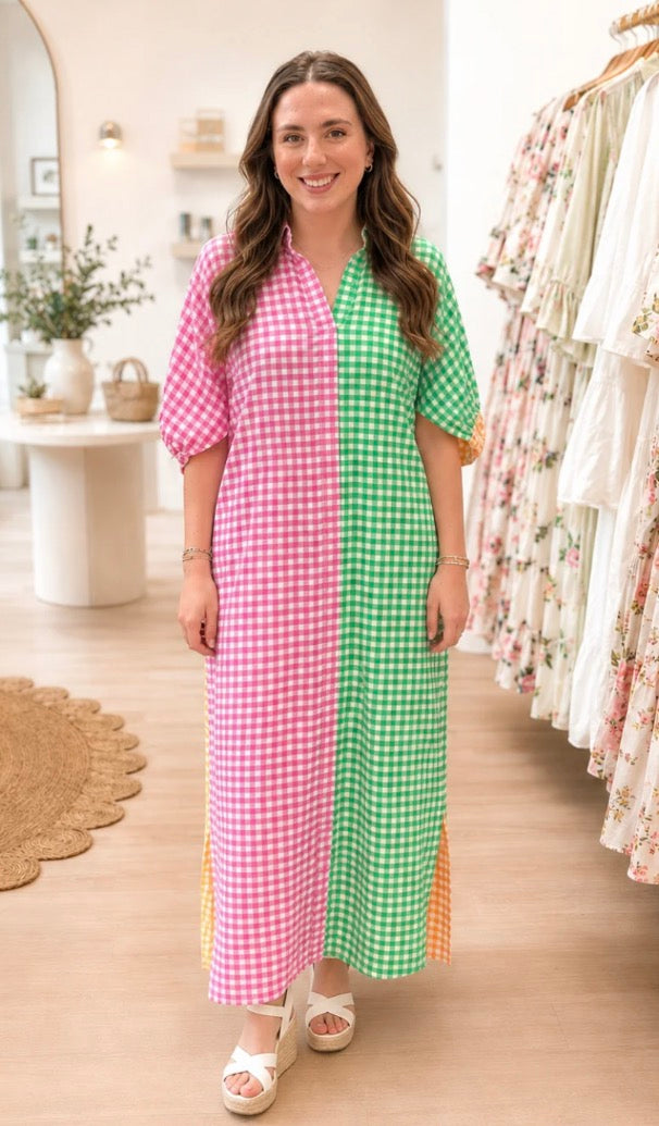 Blakely Gingham Maxi