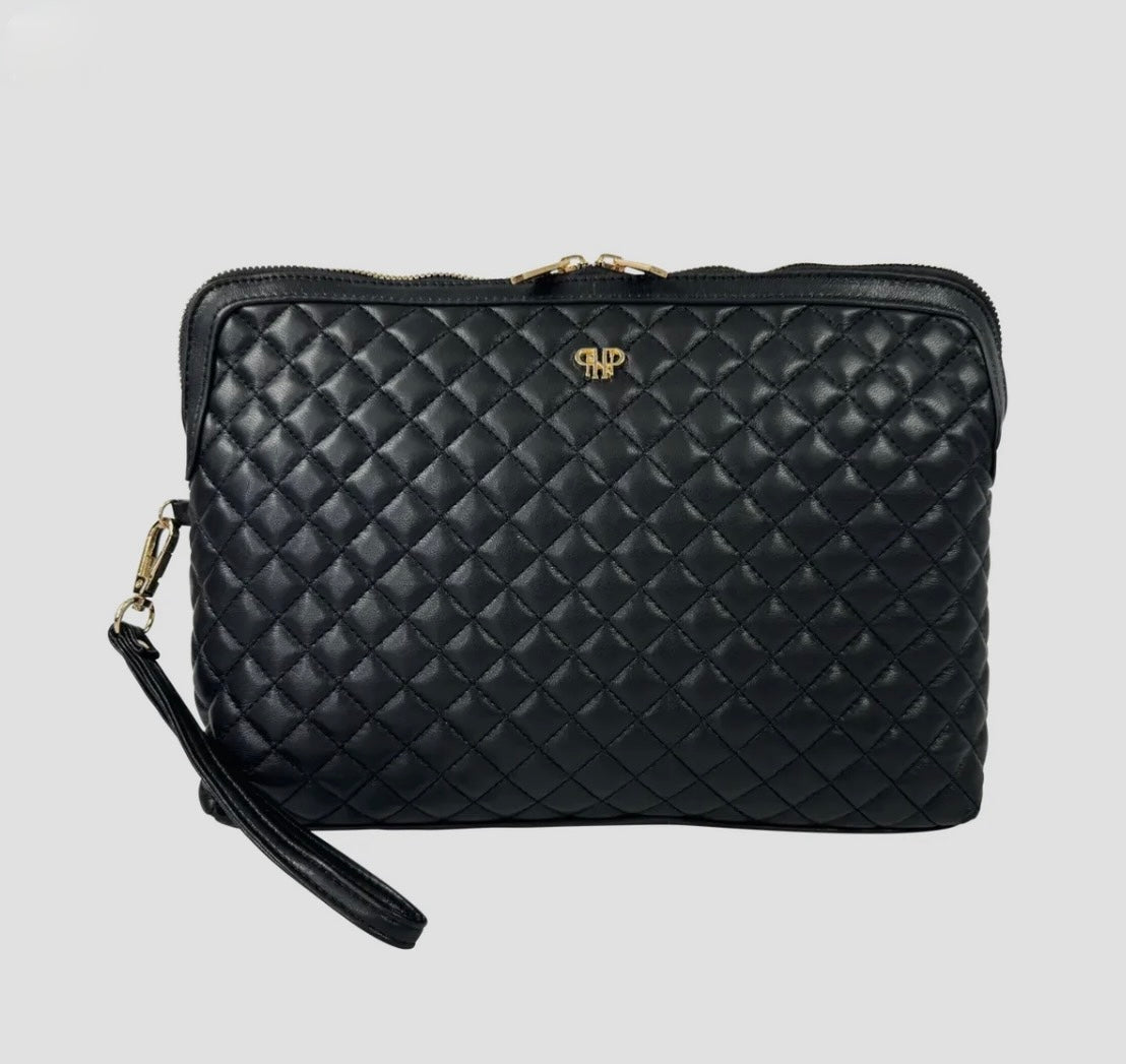 Timeless Quilted Litt Black Makeup Case