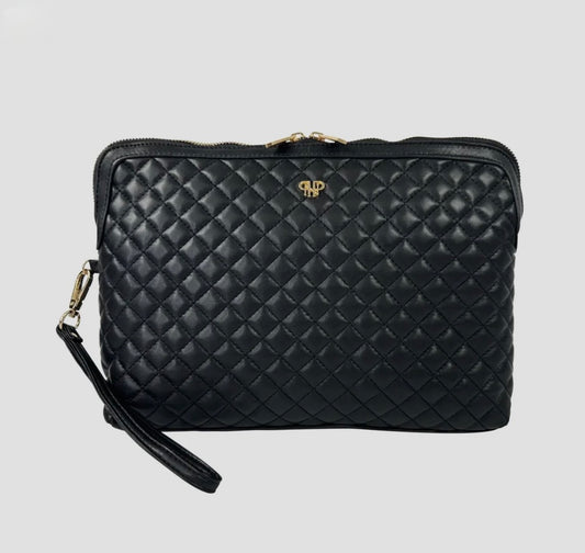 Timeless Quilted Litt Black Makeup Case