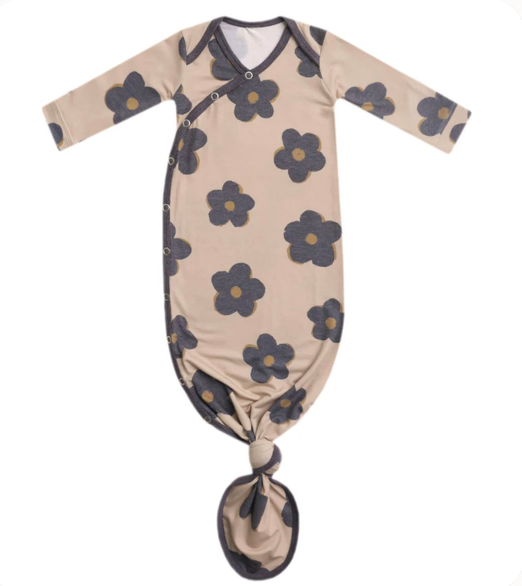 Newborn Knotted Gown | Gemma in Tan