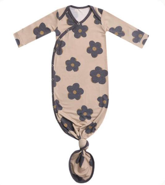 Newborn Knotted Gown | Gemma in Tan