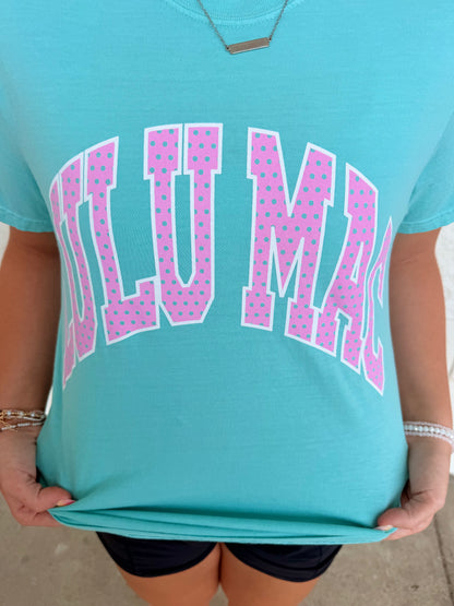 Turquoise & Pink Dot Tee | Lulu Mac