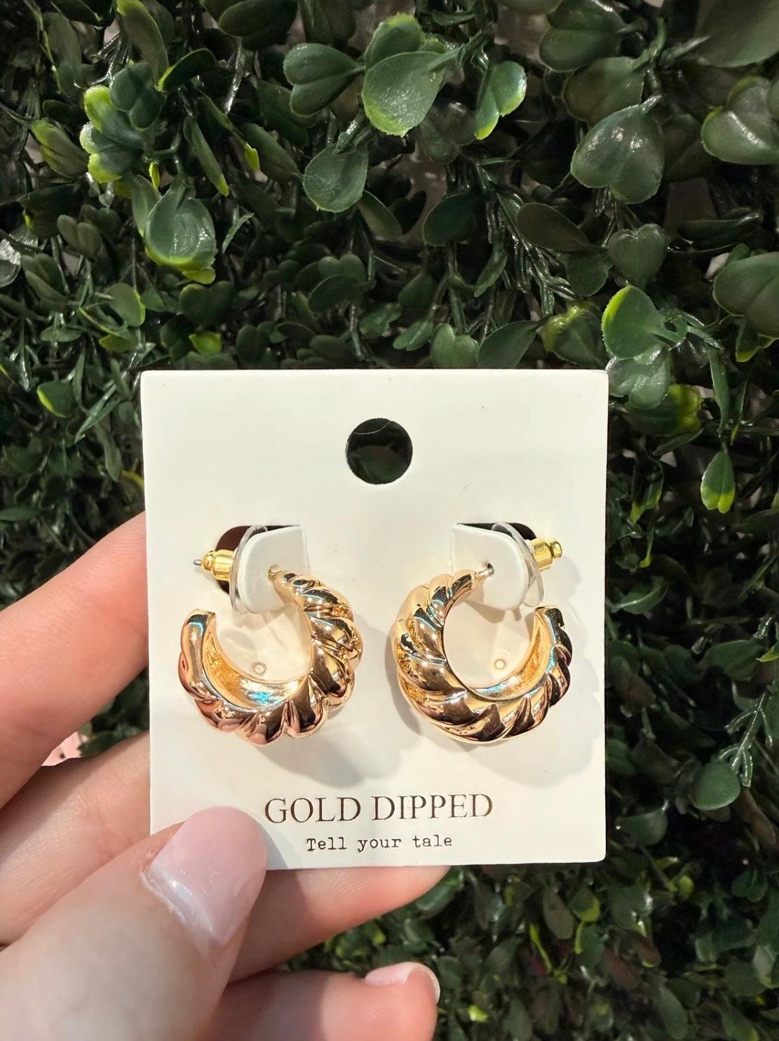 Chunky Gold Twist Hoops