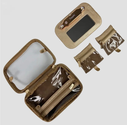 Littmini Gold Luster Lighted Mirror Case