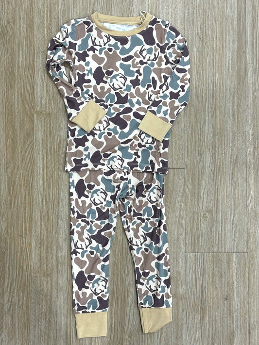 Woodland Camo Long Sleeve Pant Set
