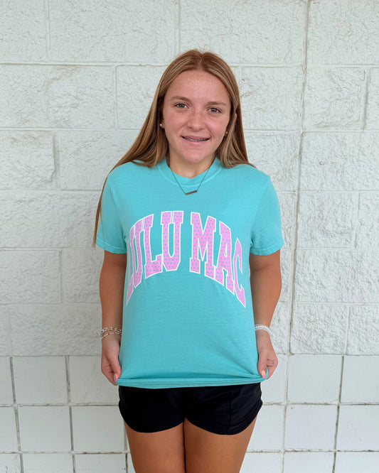 Turquoise & Pink Dot Tee | Lulu Mac