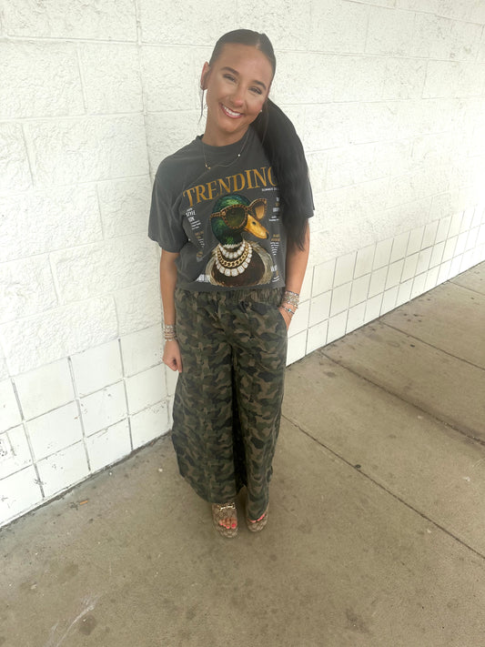 Tulip Washed Camo Relaxed Pants