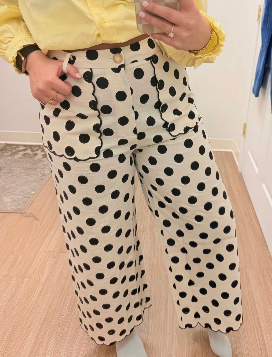 Dotty Scalloped Pants