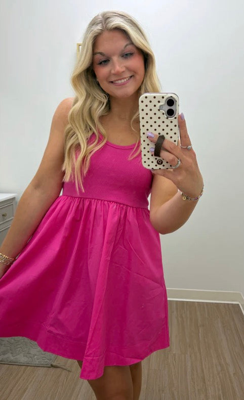 Pink Breeze Tank Dress