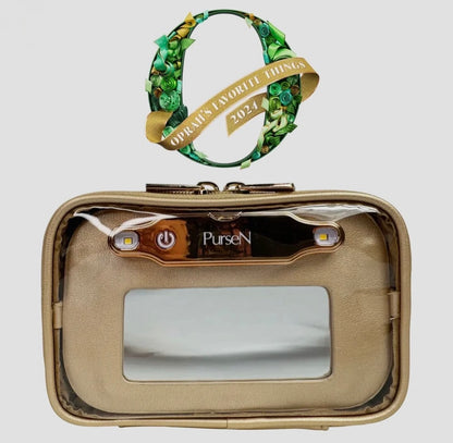 Littmini Gold Luster Lighted Mirror Case