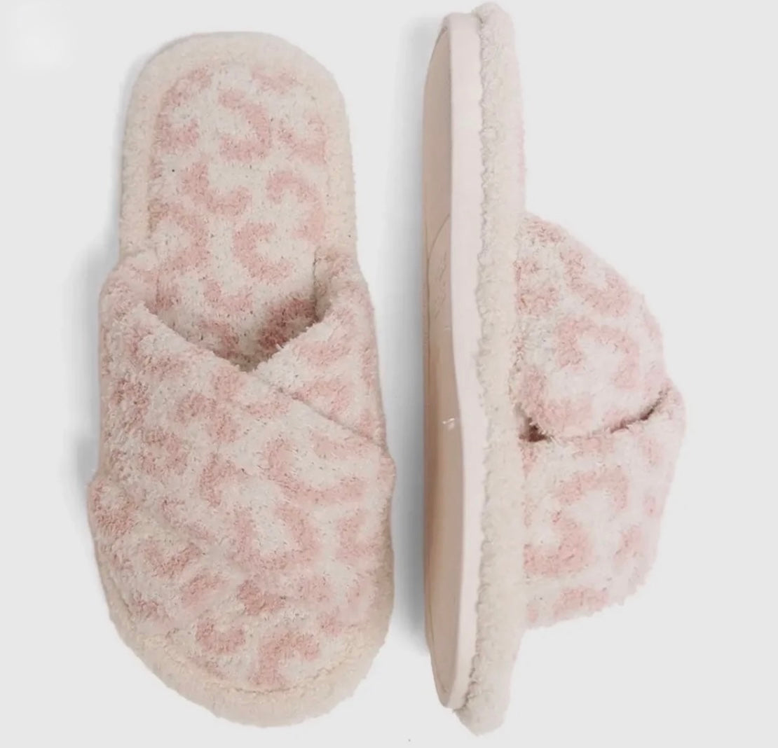 Pink Cheetah Slippers