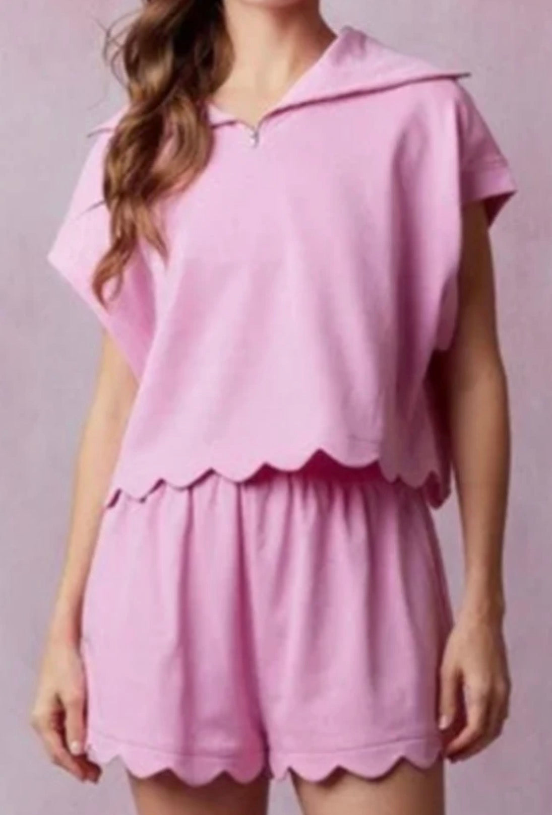 Magenta Scallop Tween Set